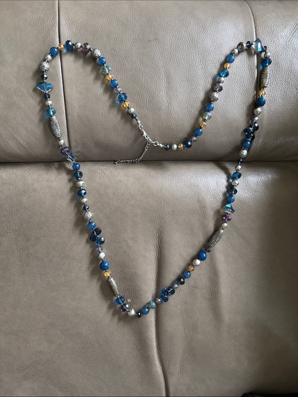 Blue Multi-Bead Women's Necklace